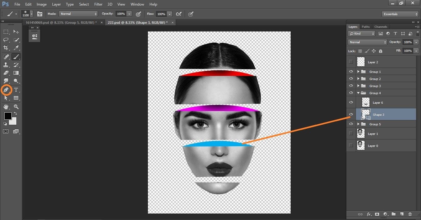 How to create sliced head - Photo Manipulation in Photoshop
