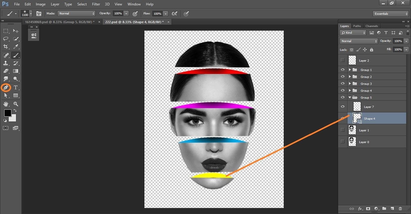 How to create sliced head - Photo Manipulation in Photoshop