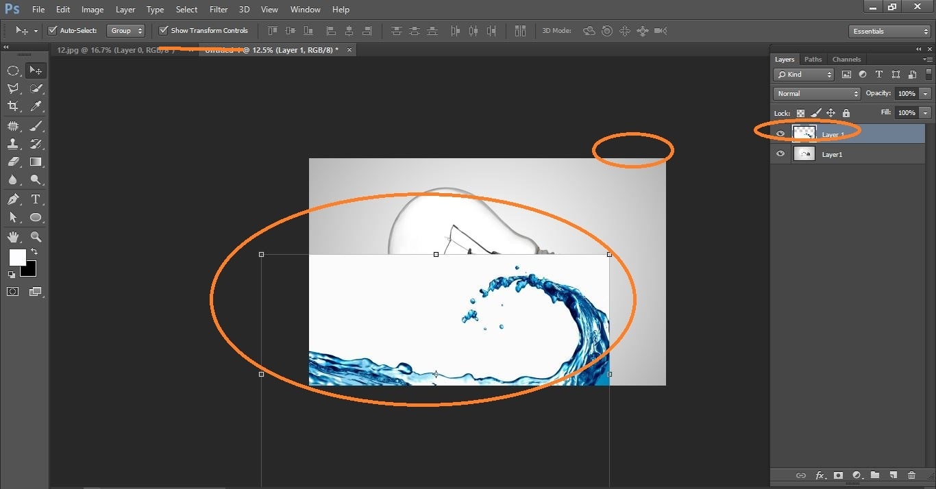 How to create Water Photo manipulation Bulbin Photoshop 