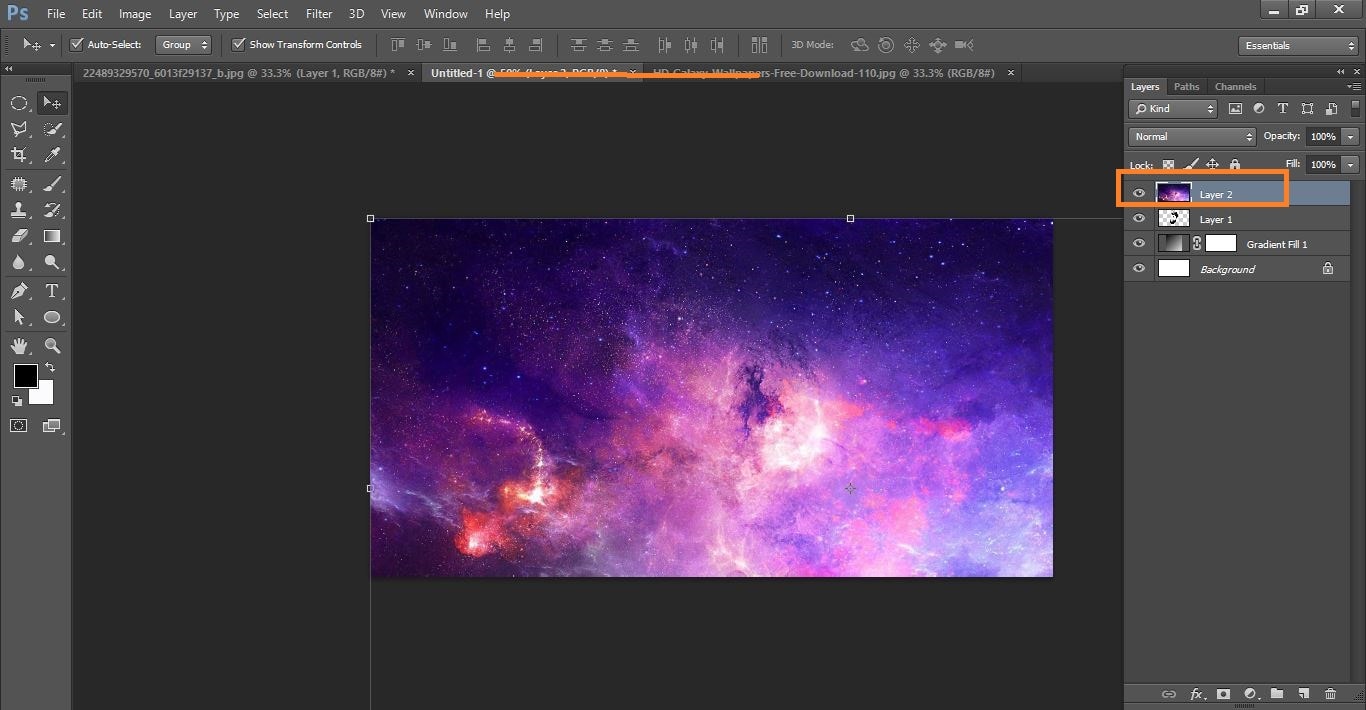 How to create Galaxy Logo Design from Face in Photoshop 