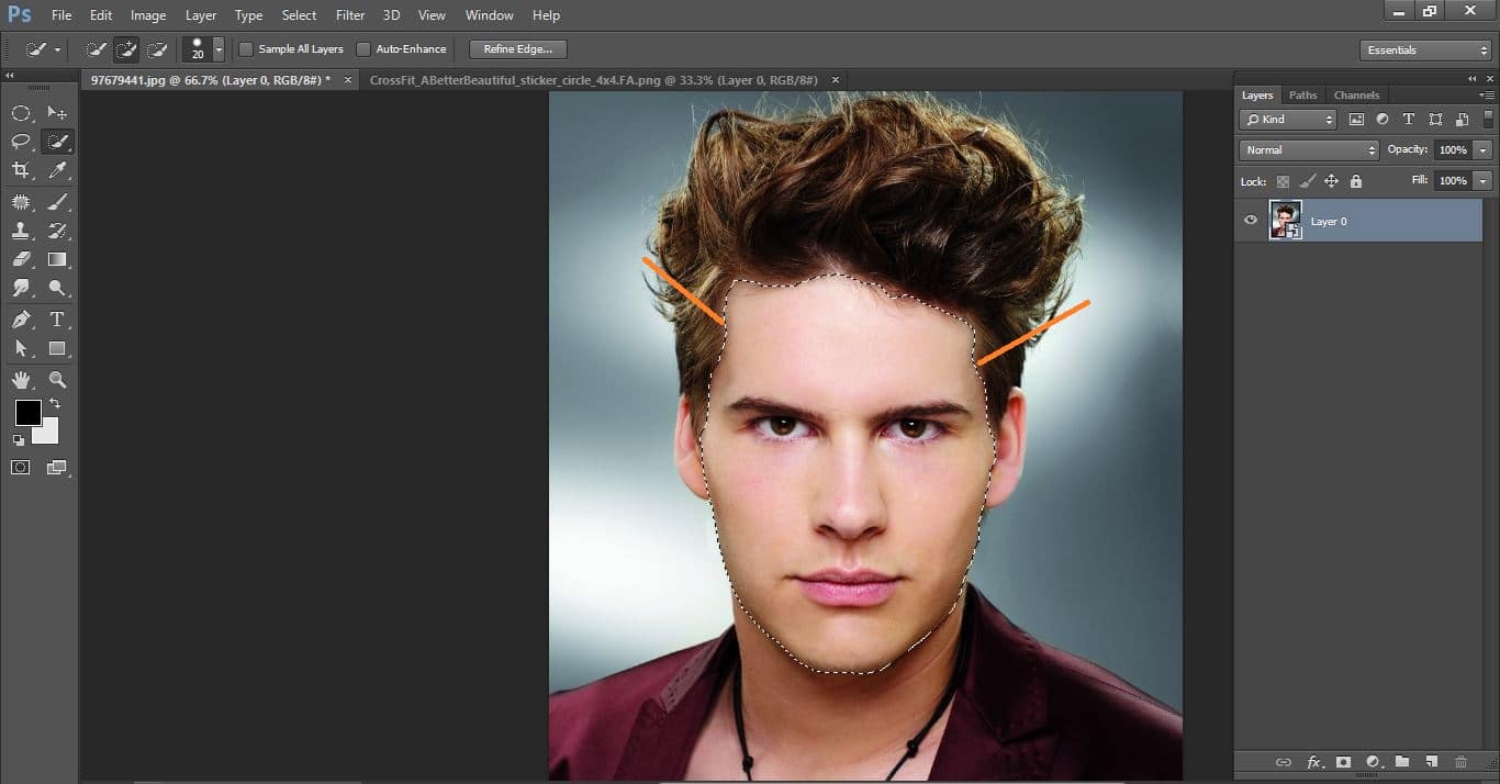 How to create Paint Graphics onto a Face in Photoshop