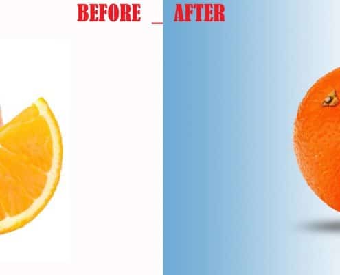 How to create water orange fruit and fish manipulation  in Photoshop