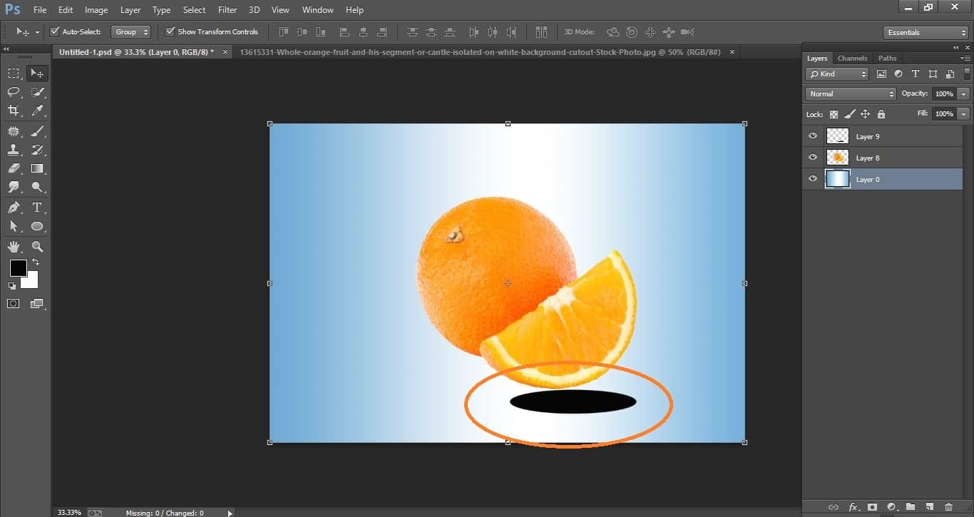 How to create water orange fruit and fish manipulation – in Photoshop