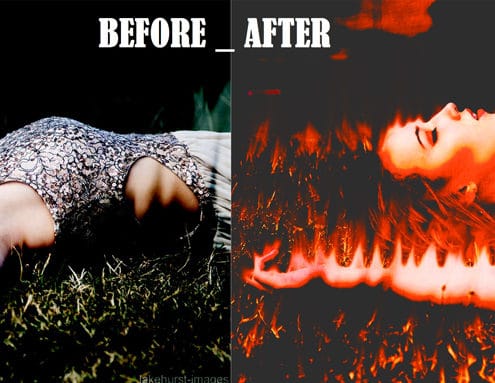 How to create Burning effect on a Photo in adobe Photoshop