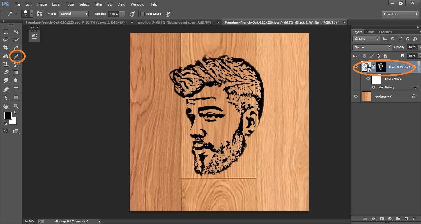 How to create Quickly Transform a Photo into a Woodcut- in Photoshop manipulation