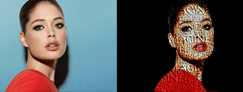 How to Create a Powerful Text Portrait from a girl image